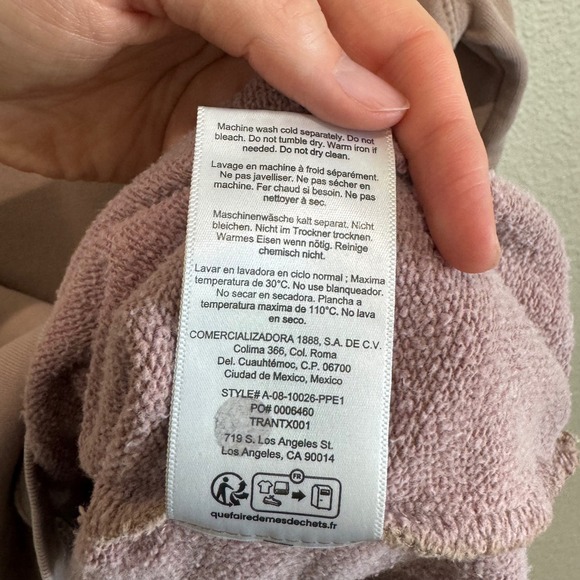 ANINE BING Tyler Sweatshirt Crewneck Logo Spellout Distressed Varsity Boho - Picture 7 of 9